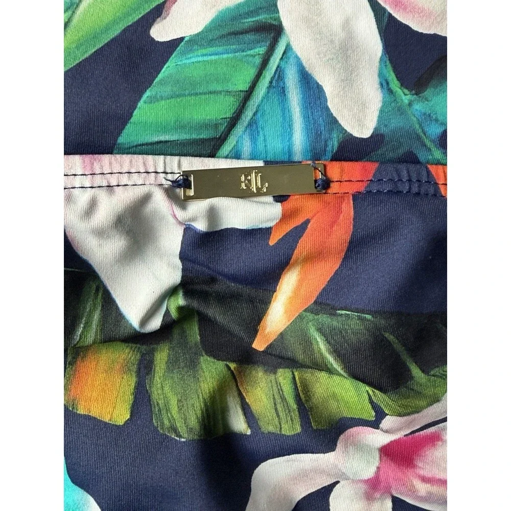 Ralph Lauren Floral Tankini Tropical Swimsuit 2 Piece Set Size 12